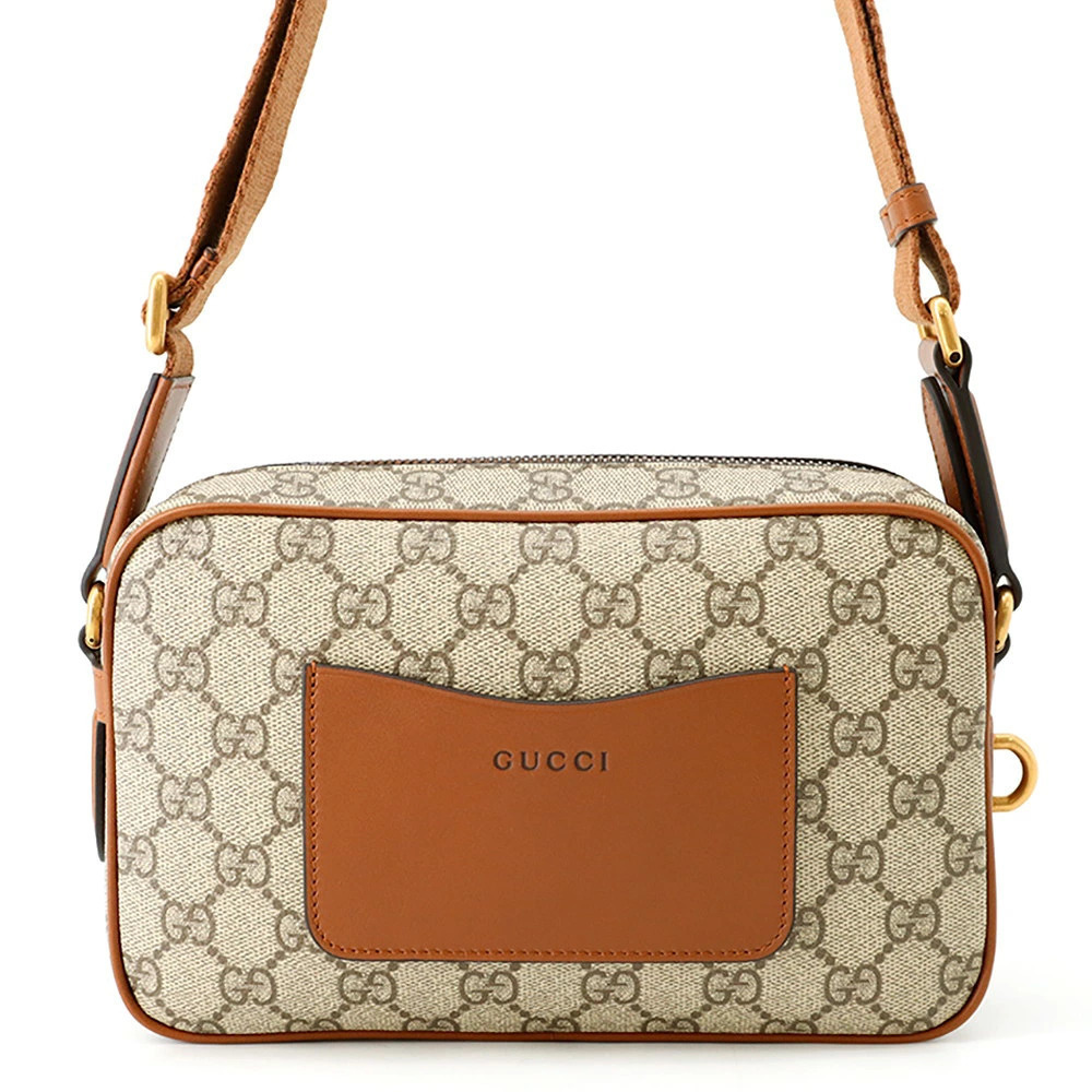 Gucci Shoulder Bag GG Emblem Leather